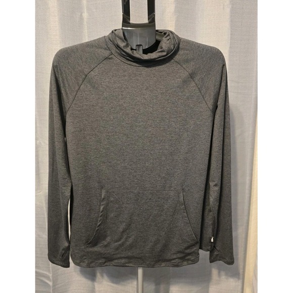 Eddie Bauer Tops - Eddie Bauer Women's Large Active Funnel Neck Heather Gray Shirt UPF 50+